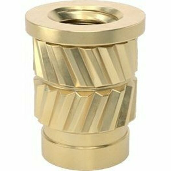 Bsc Preferred Brass Heat-Set Inserts for Plastic Flanged 8-32 Thread Size 0.321 Installed Length, 50PK 97171A170